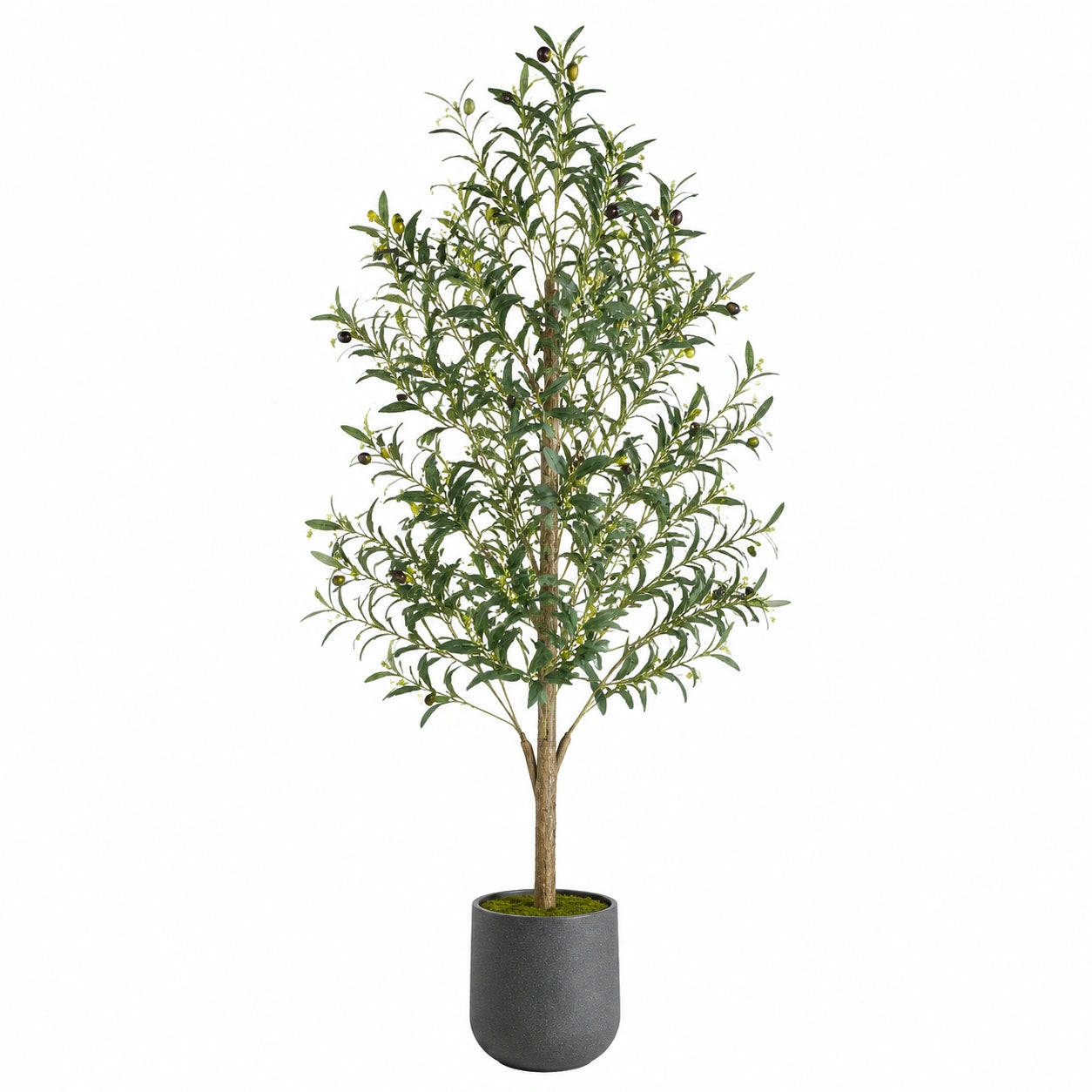 Arbre artificiel olivier 180 cm vert avec pot style naturel