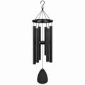 Carillon à vent 80 cm en métal noir pour jardin suspendu décoratif
