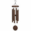 Carillon à vent 80 cm en métal et bois brun décoratif suspendu