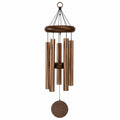 Carillon éolien 90 cm en métal et bois brun pour décoration suspendue