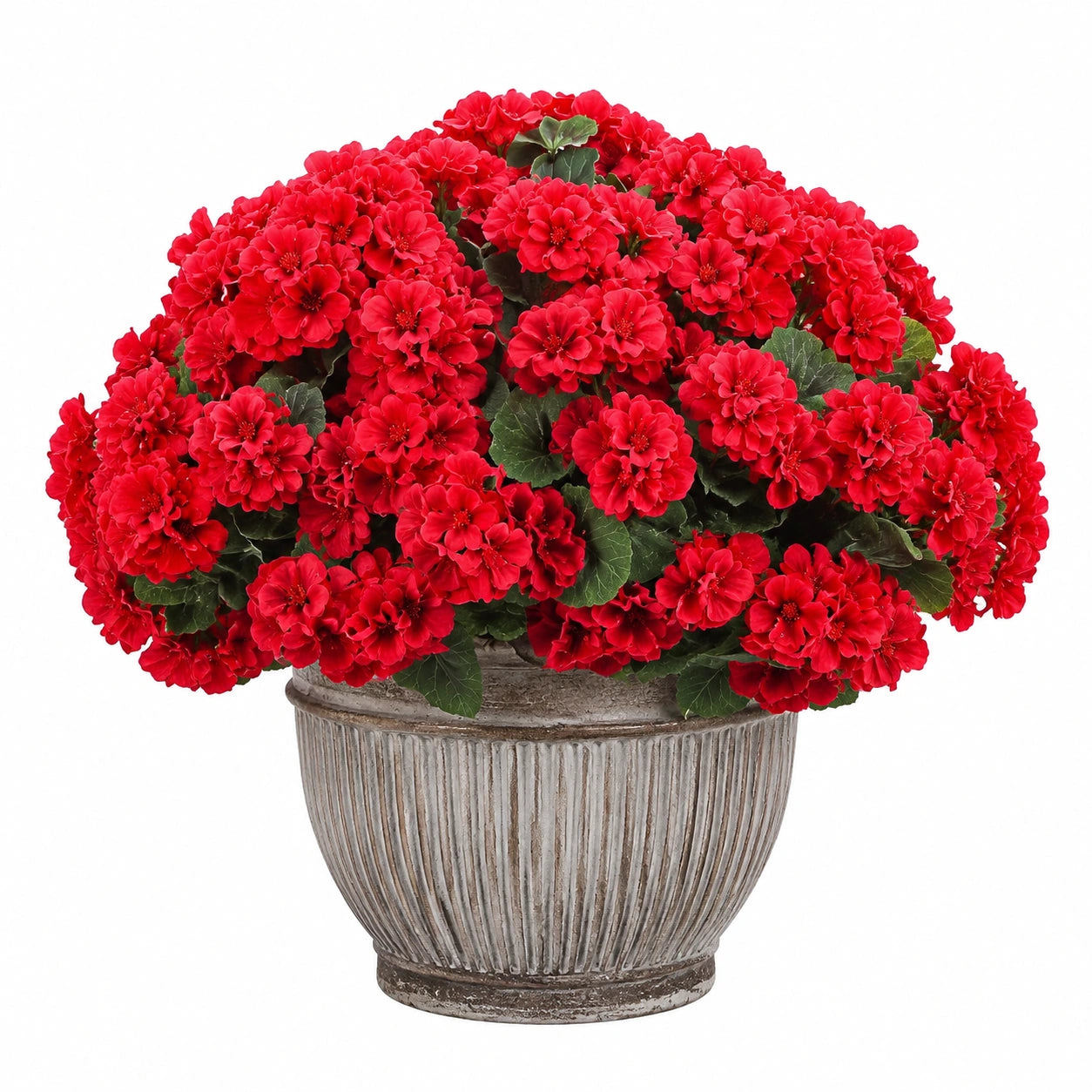 Plante artificielle en pot 55 cm en polyester rouge pour décoration intérieure classique