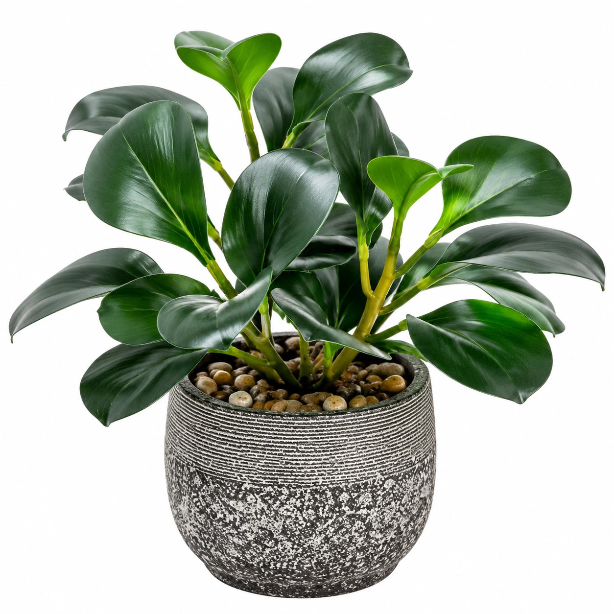 Plante verte artificielle 70 cm en plastique vert avec pot décoratif pour intérieur