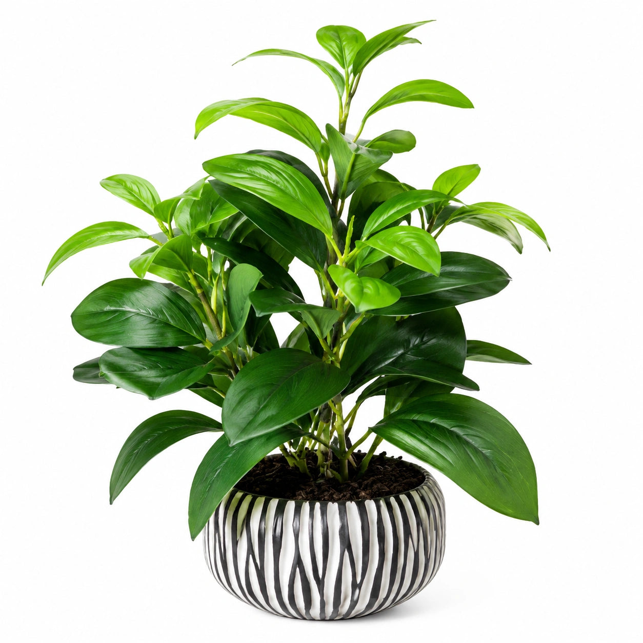 Plante verte artificielle en pot 75 cm feuillage synthétique vert décoration intérieure style naturel
